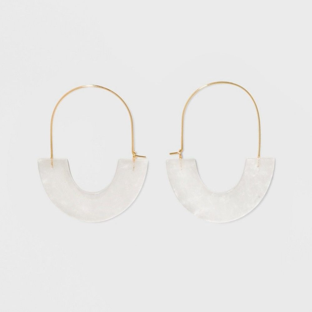 SUGARFIX by BaubleBar Glossy Resin Hoop Earrings